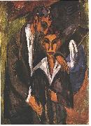 Ernst Ludwig Kirchner Graef and friend Sweden oil painting artist
